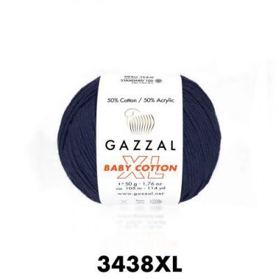 GAZZAL  BABY COTTON XL  3438  - 50% Хлопок, 50% Акрил 50 г/105 м