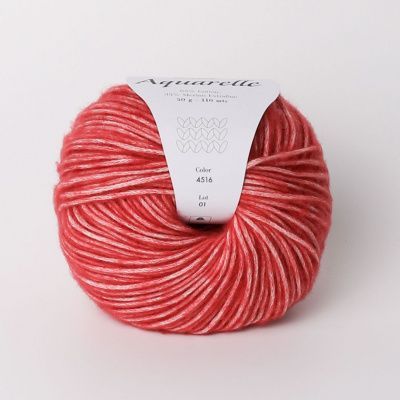 Infinity Aquarelle ( 4516 DEEP CORAL) 65% хлопок, 35% мериносовая шерсть 50 гр/110 м